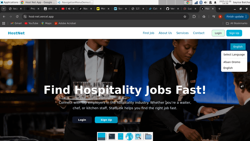 HostNet — modern hosting platform for connecting property owners and clients.